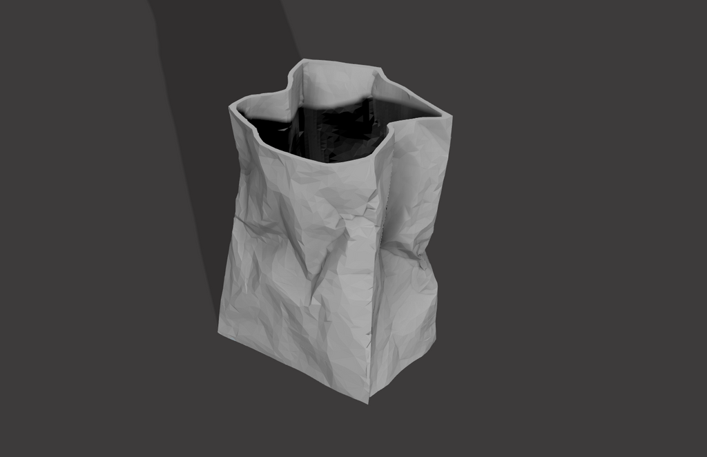 Paper Bag Planter w/ drip tray