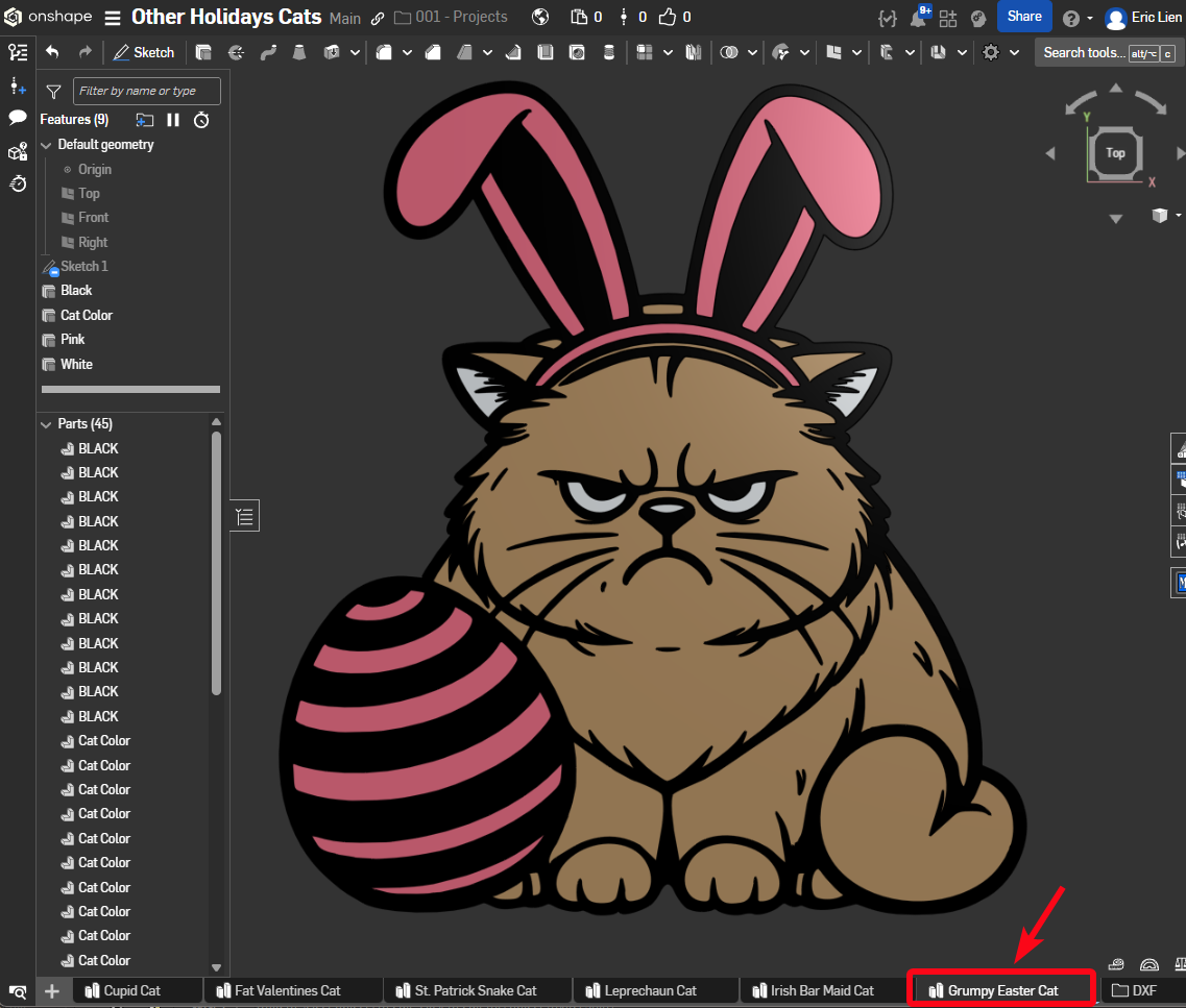 Grumpy Easter Cat