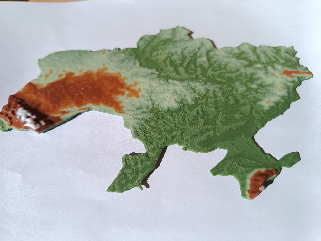 Terrain Map - Colored - Ukraine - No AMS Nedded