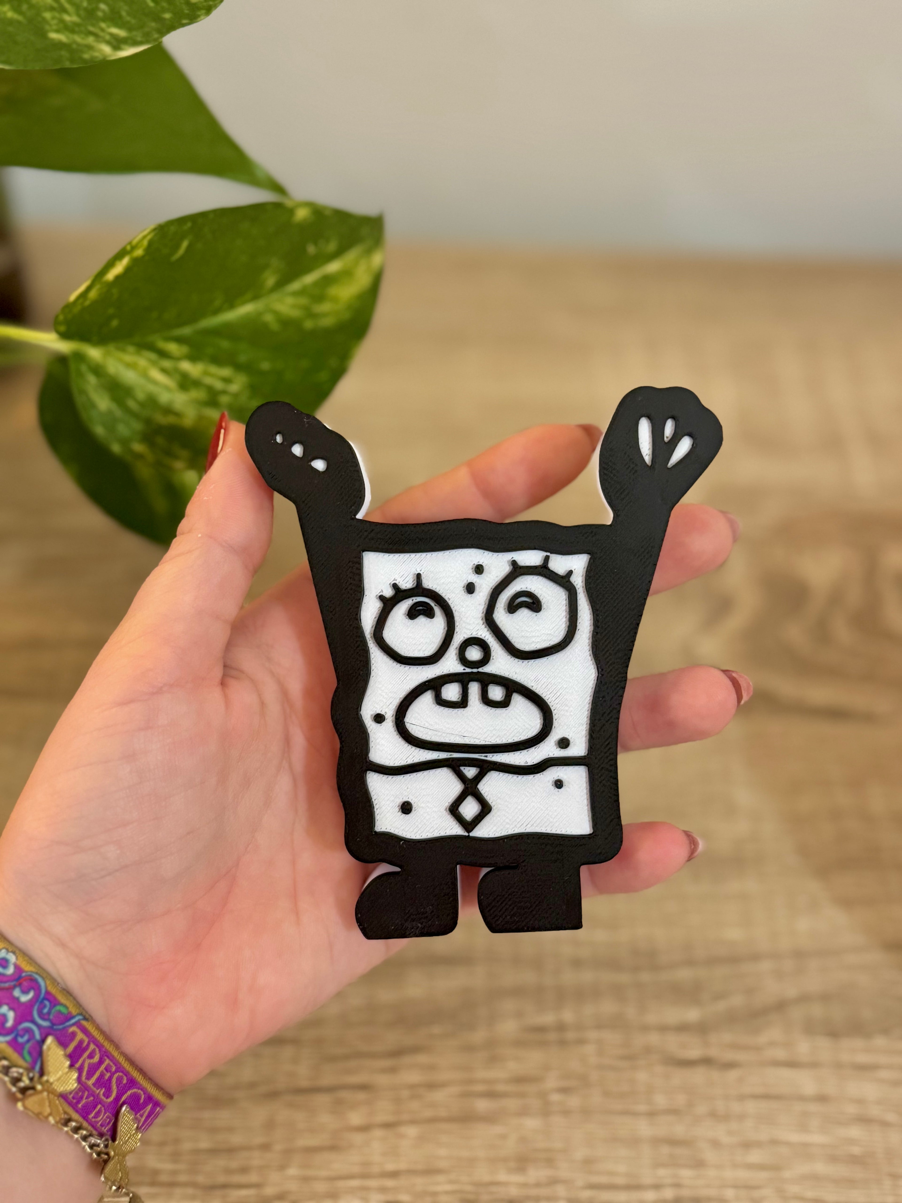 Garabato Bob Esponja - Soporte lápiz + llavero