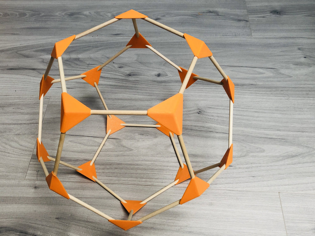 Platonic Solids with 5 mm wooden sticks