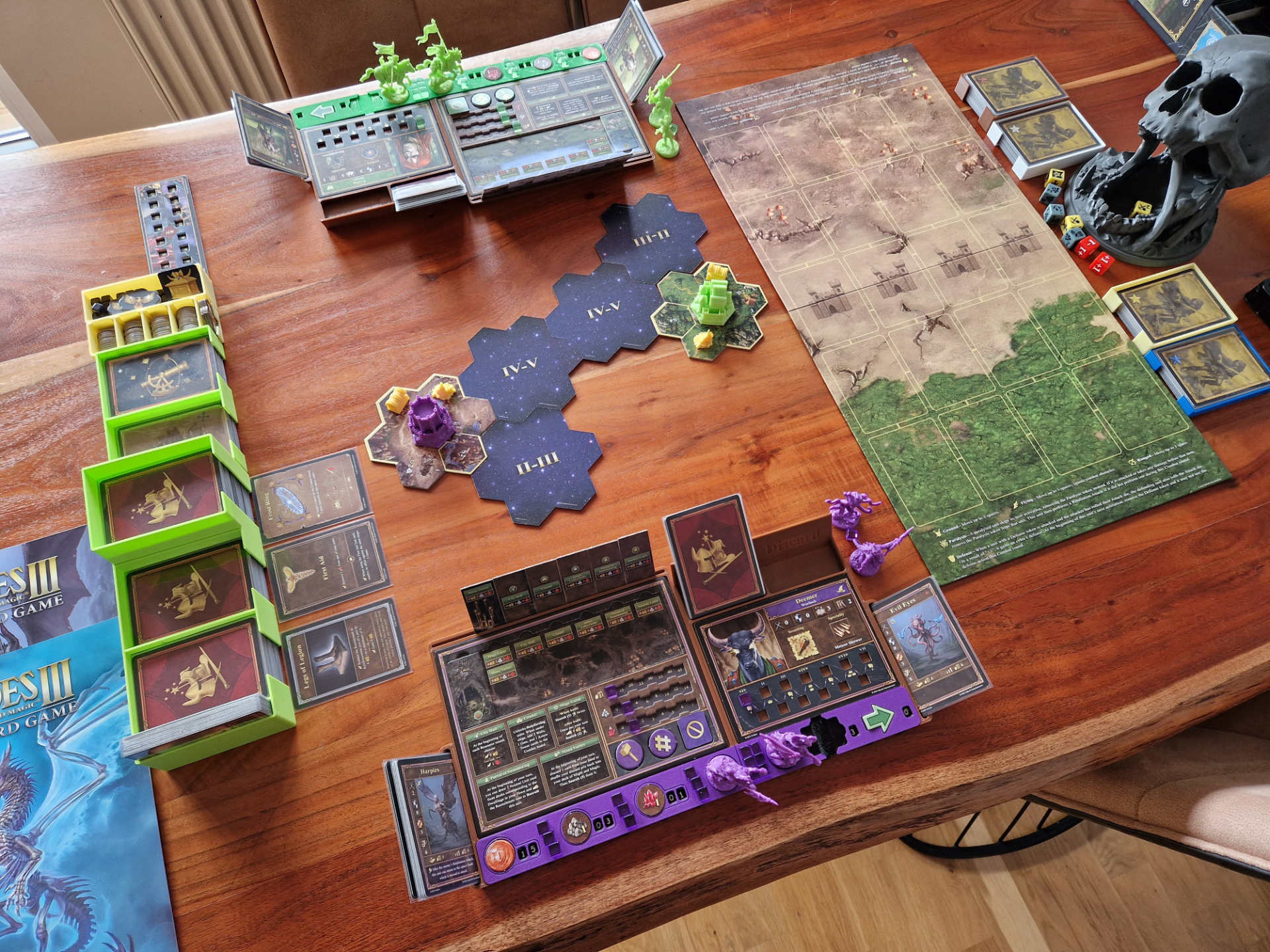 Player dashboard for Heroes 3 Board Game