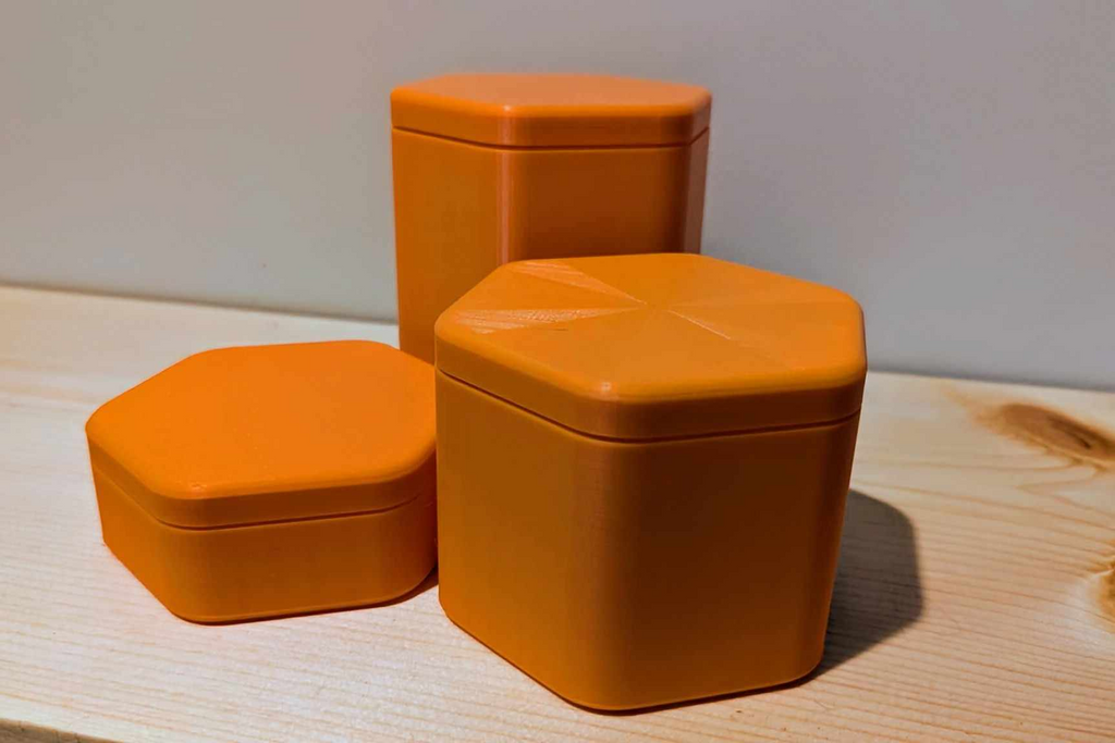 Simple Hexagon Container - 100mm Diameter