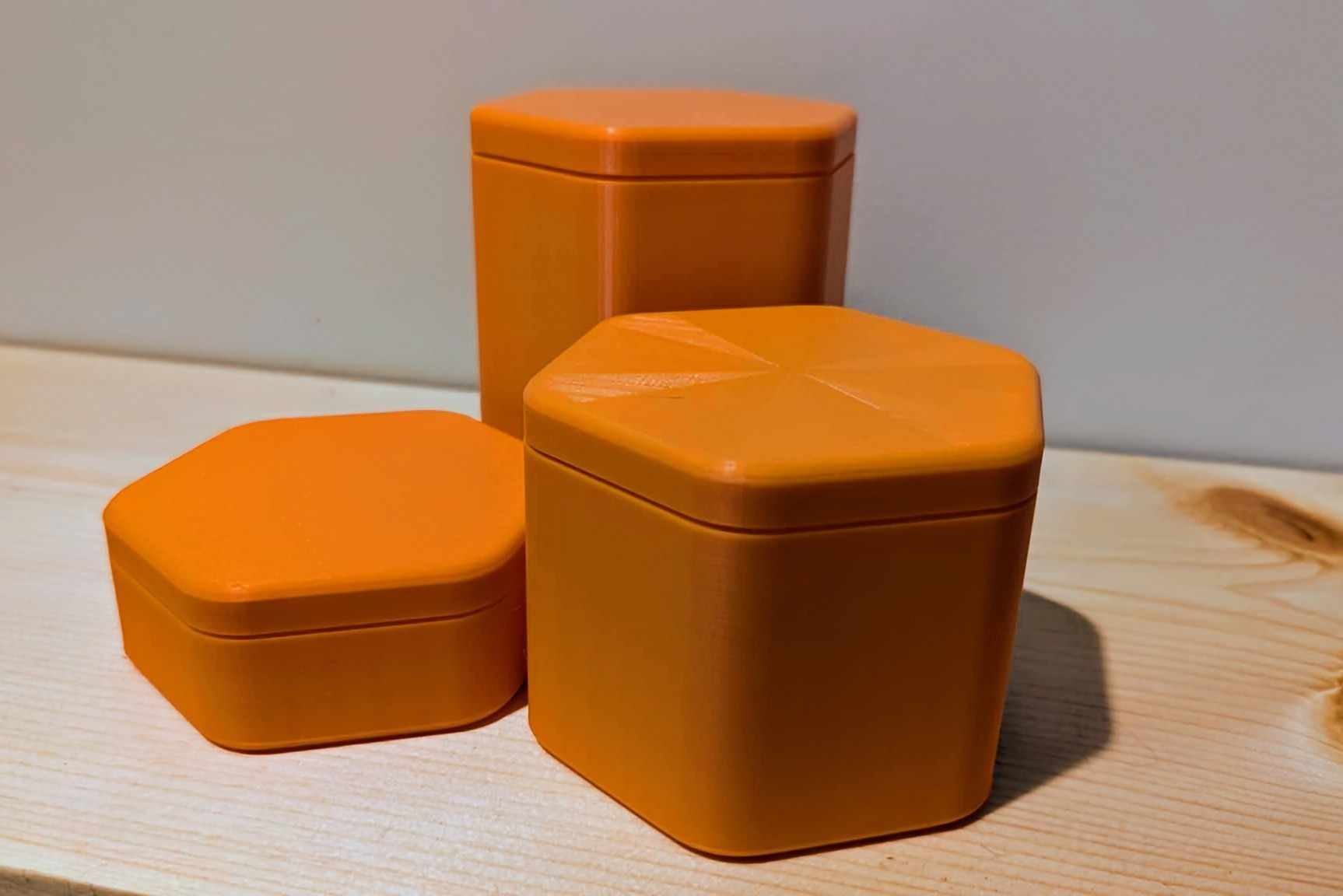Simple Hexagon Container - 100mm Diameter