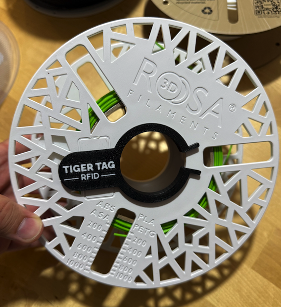 Best Clip RFID TigerTag Universal Filament Spools