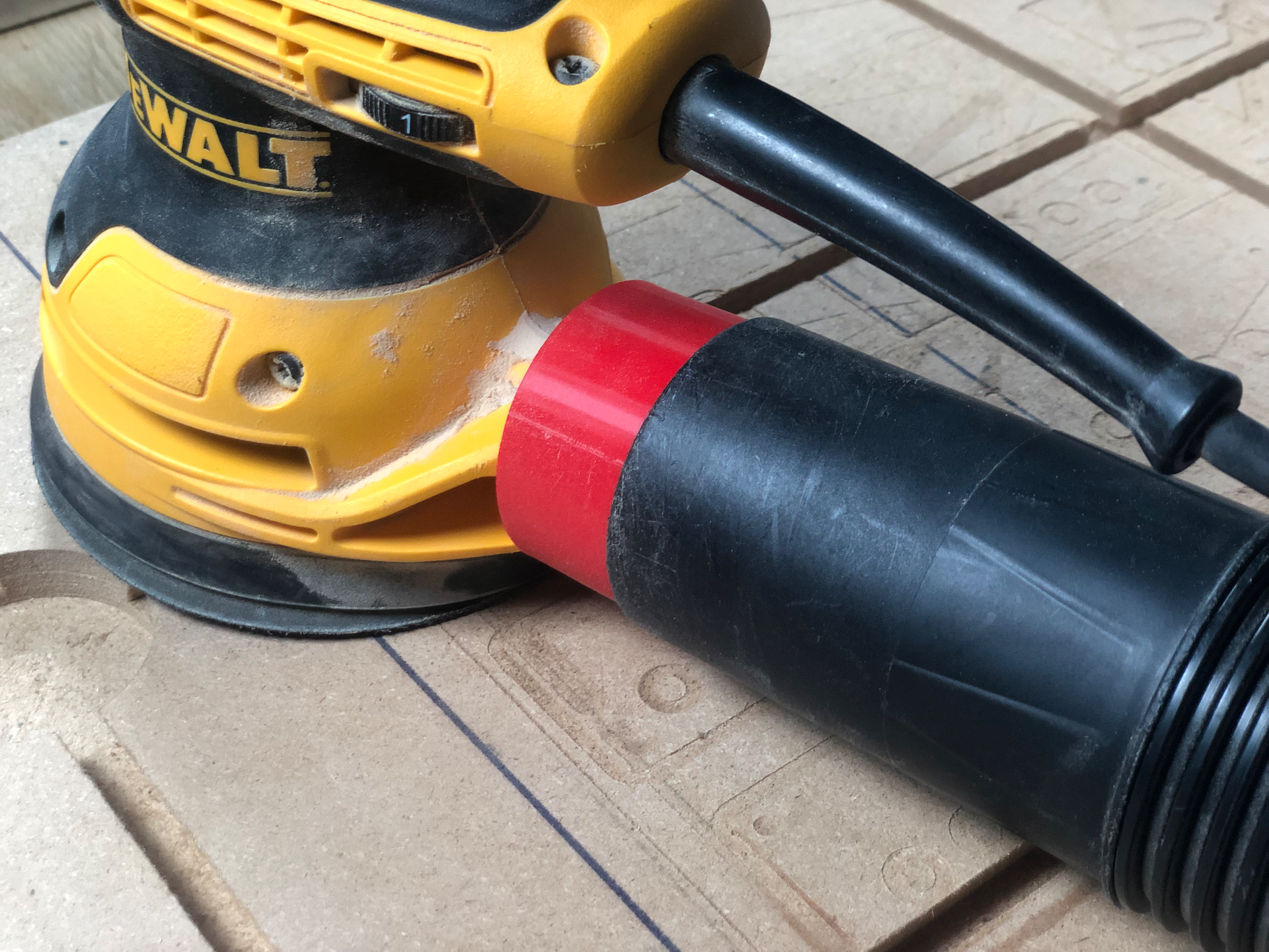Dewalt sander vacuum adapter 2-1/8 & 2-1/4 OD