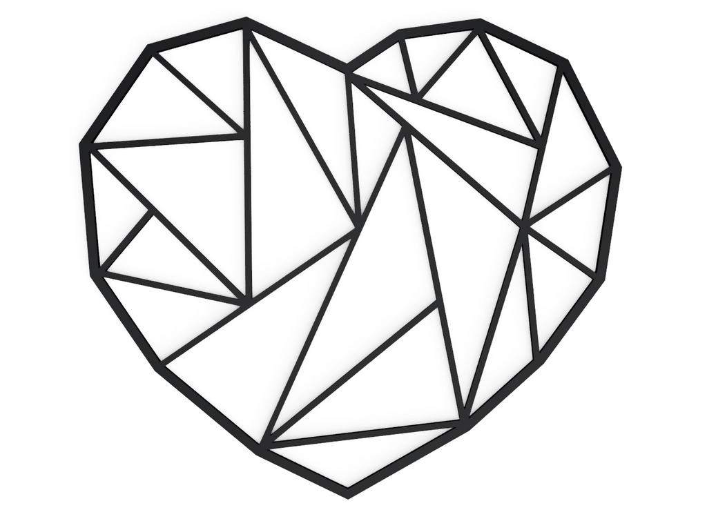 Heart wall art decoration