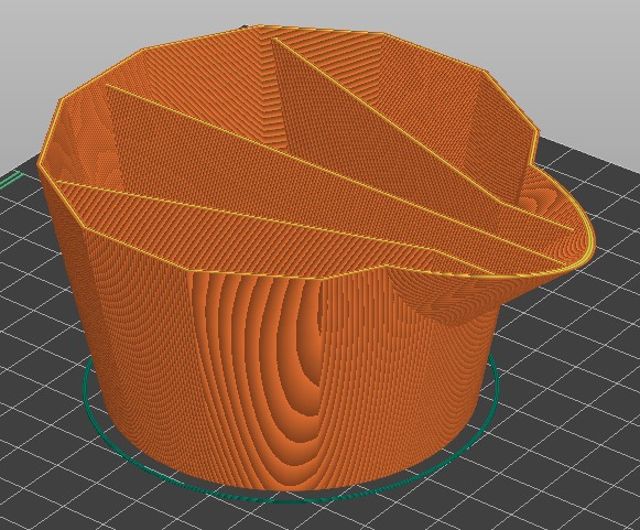 Split cup for Pouring technique 6/4/3/2 chambers