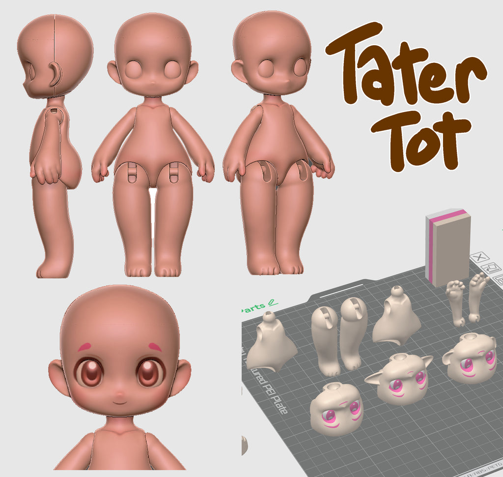Tater Tot Ball Jointed Doll