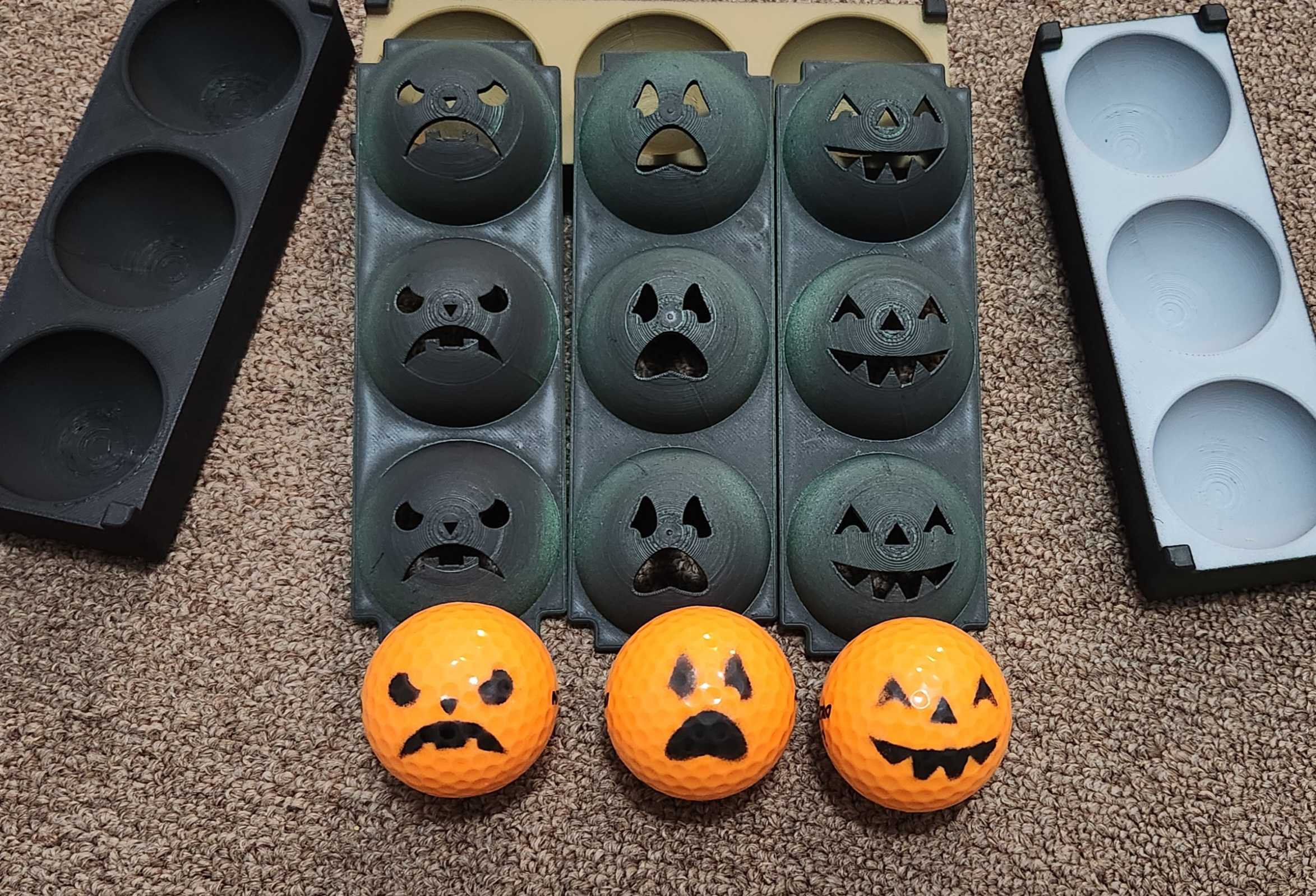 Halloween golf ball stencils