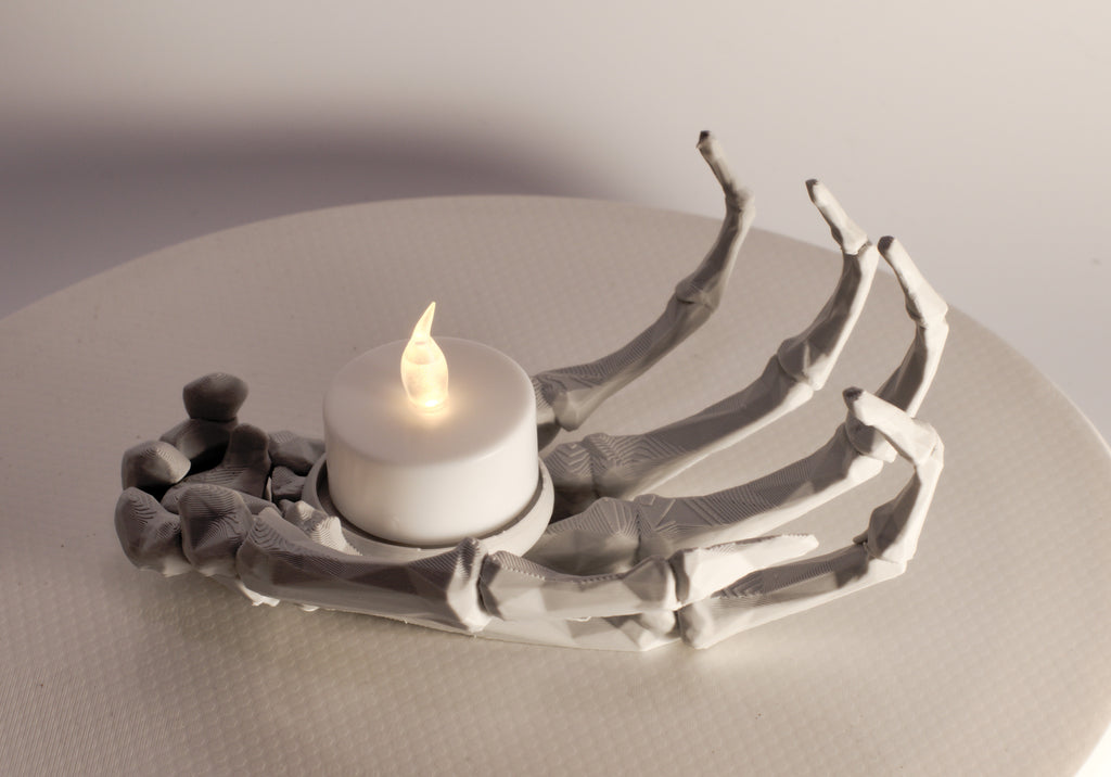 Skeletal Hand Tealight | Anatomically Accurate
