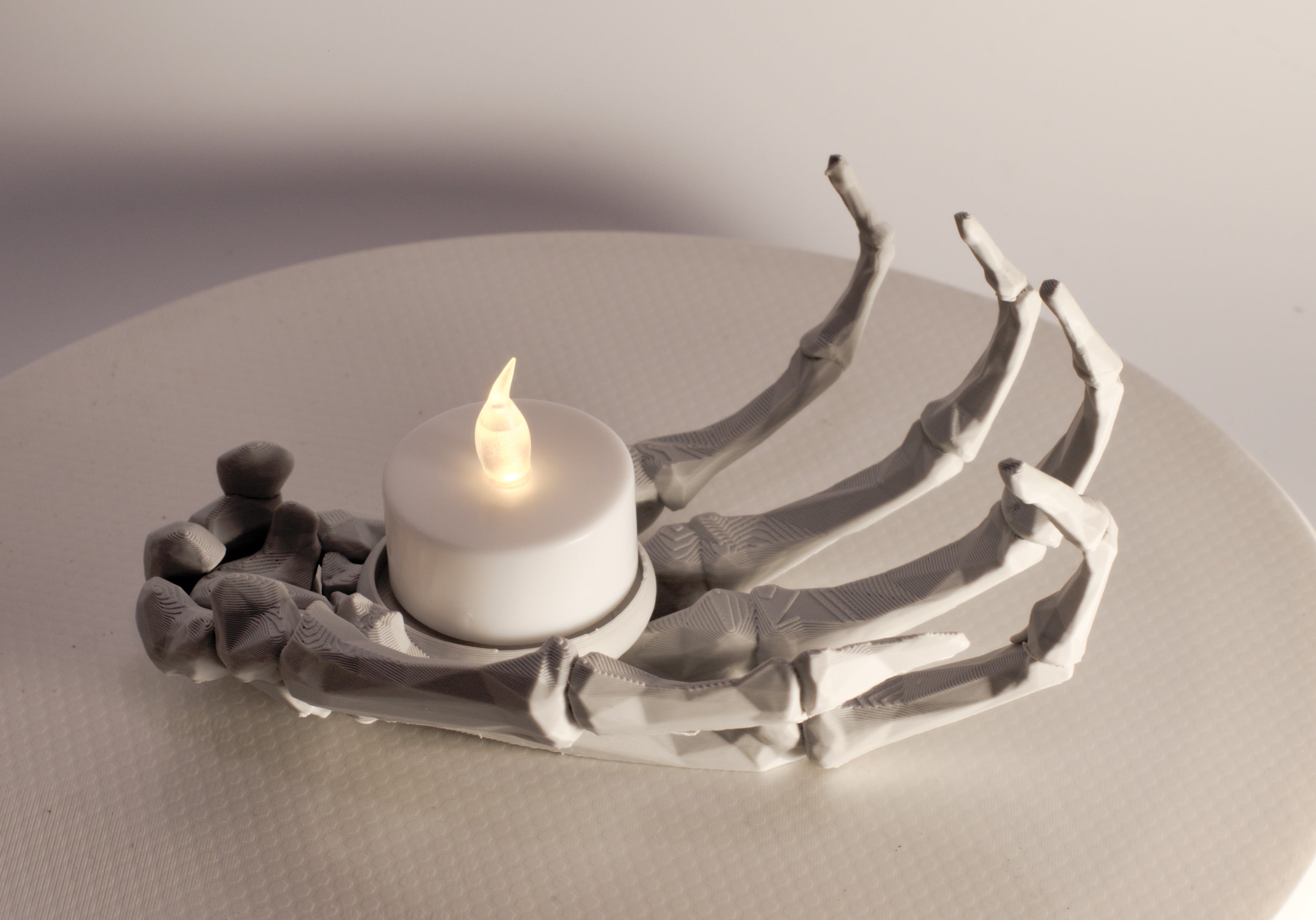 Skeletal Hand Tealight | Anatomically Accurate