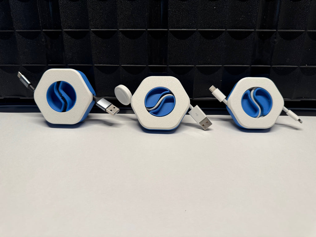 Cable Winder click-stop, snap-fit, height variants