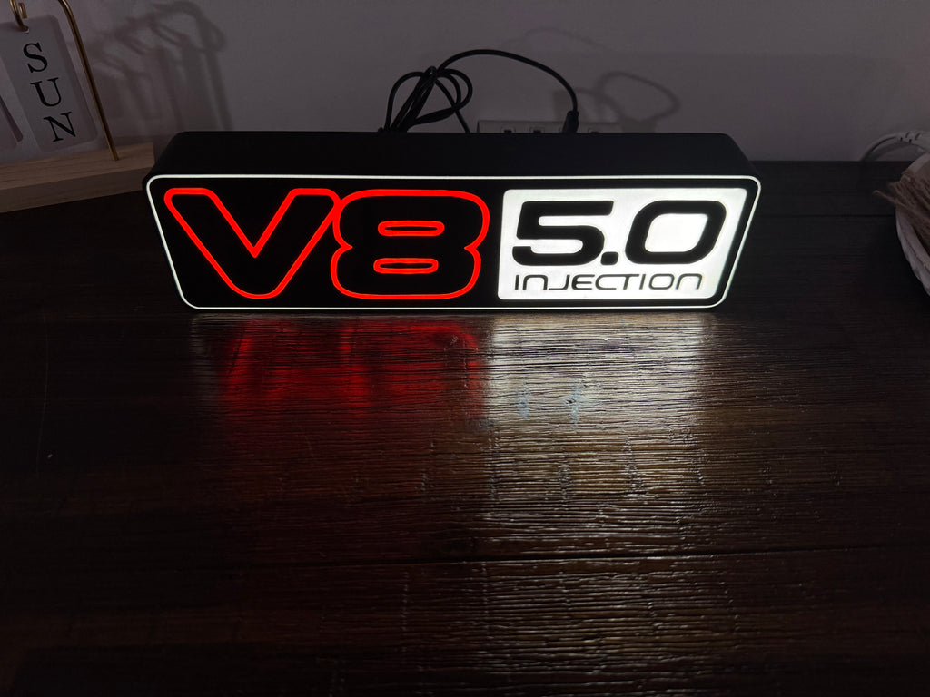 Holden Commodore V8 5.0L Badge - Light up Sign