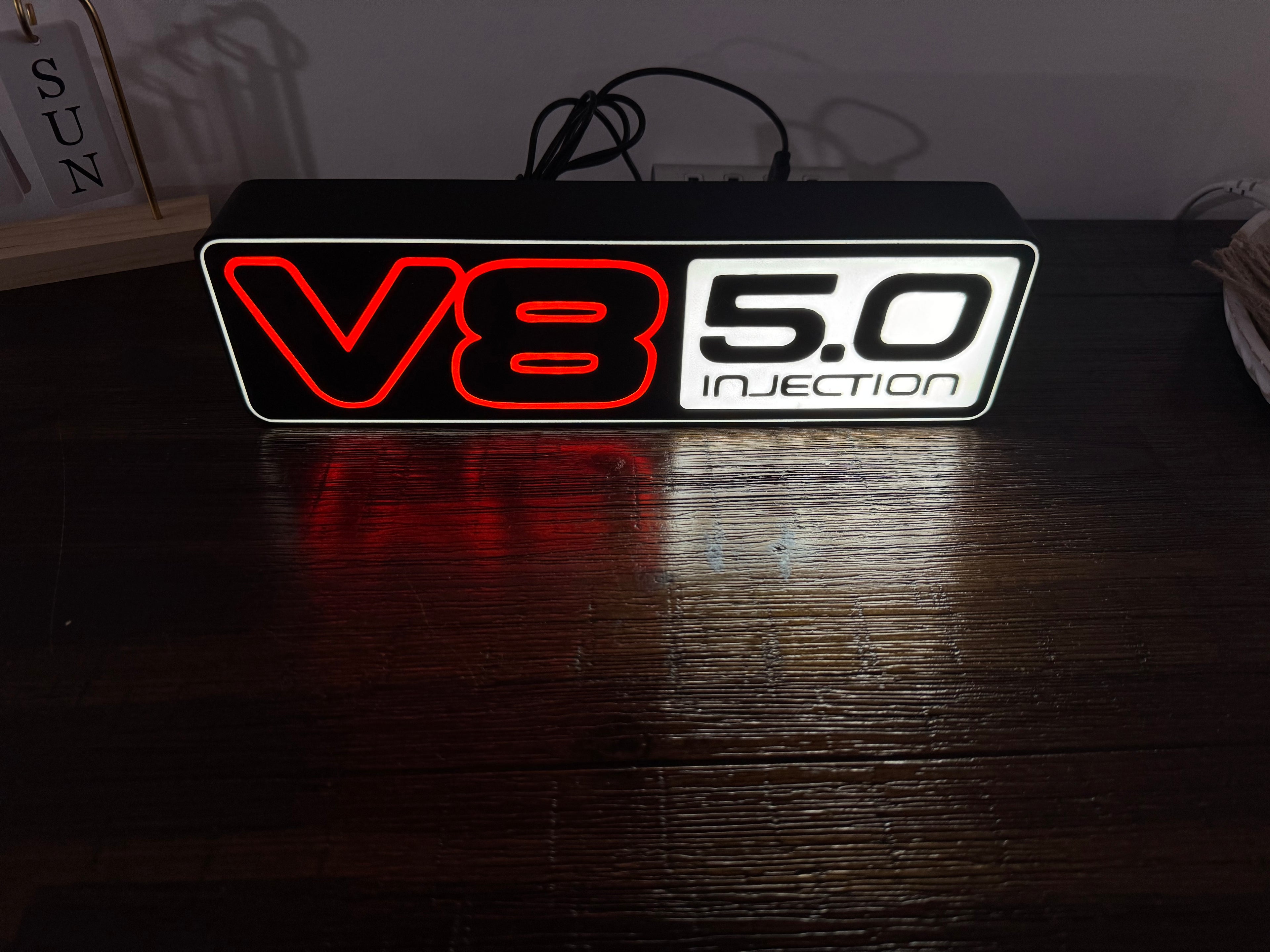 Holden Commodore V8 5.0L Badge - Light up Sign