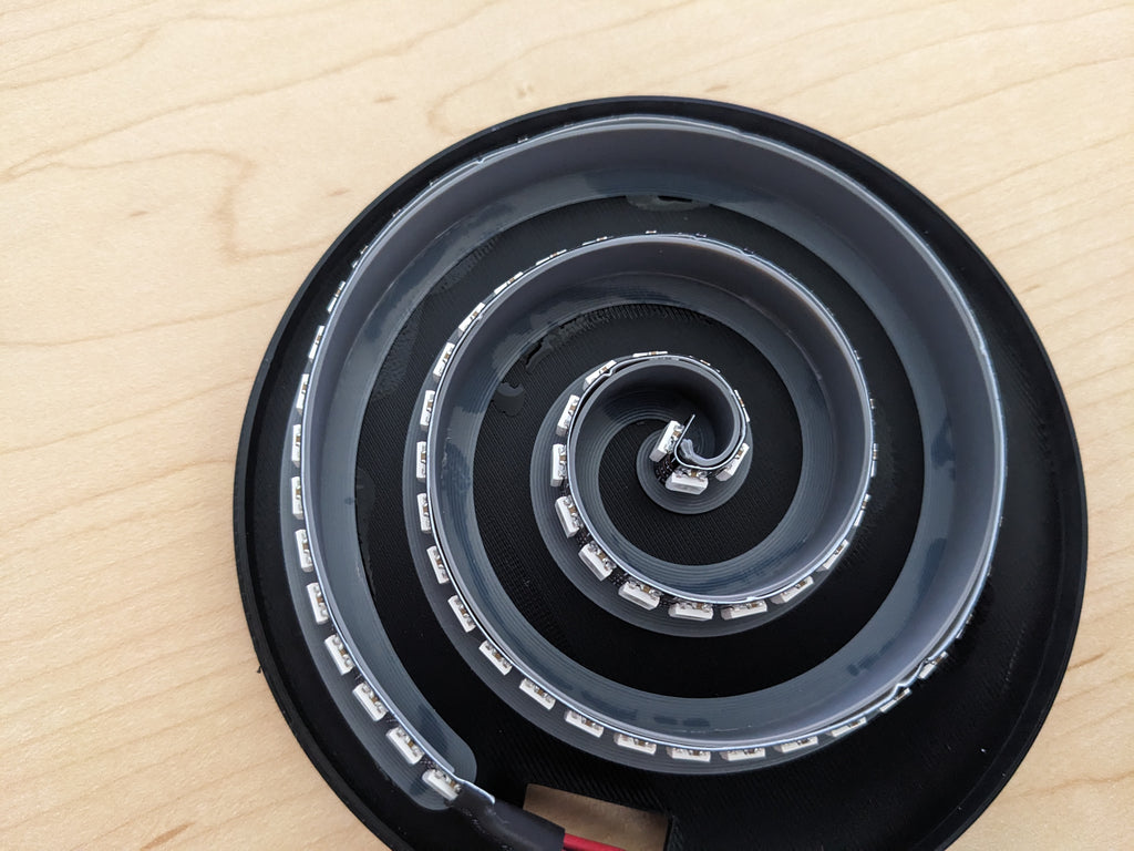 LED Strip Spiral Mount for 3D LED Lamps