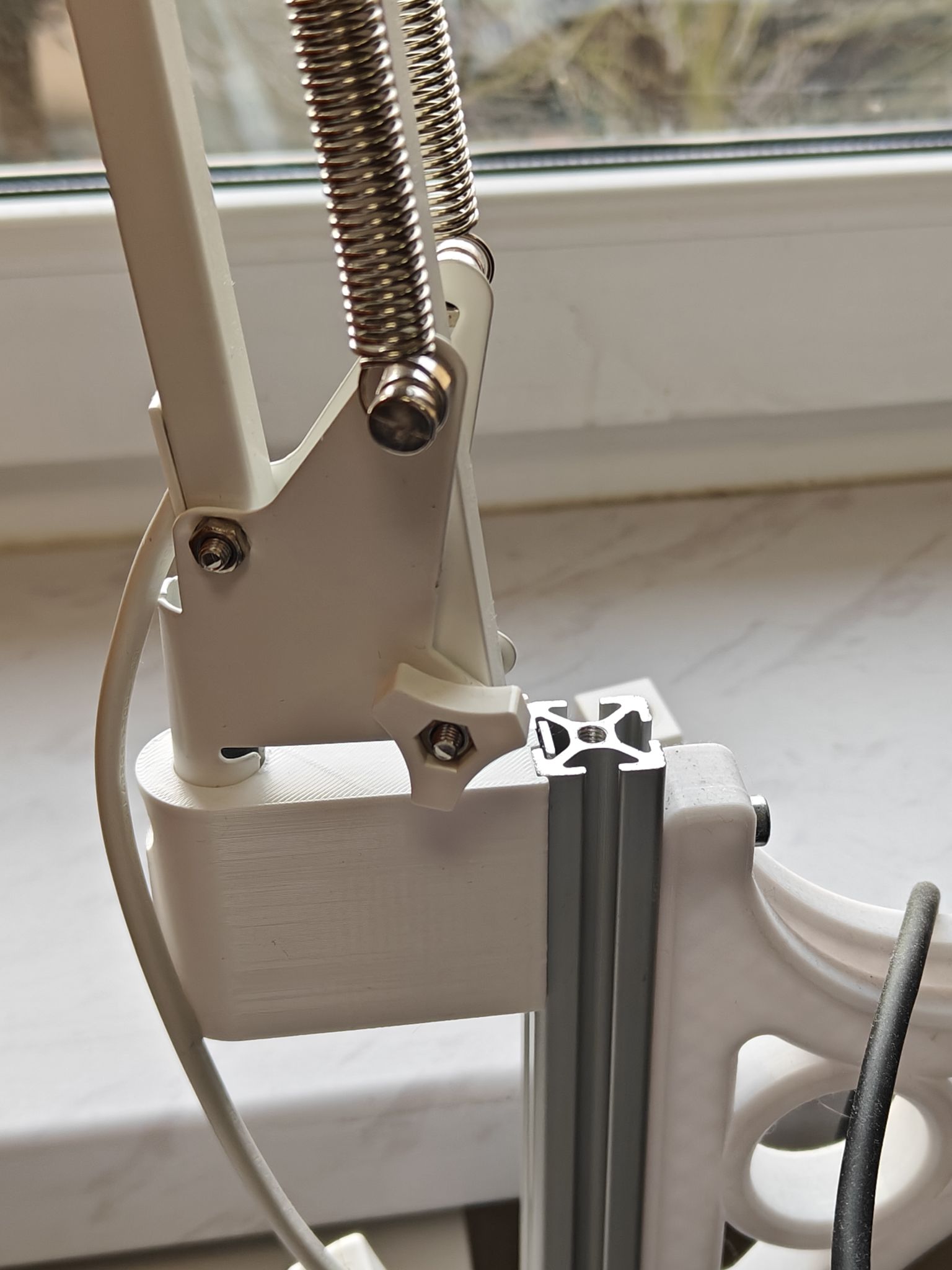 Ikea Tertial lamp mount for 2020 V-slot profiles