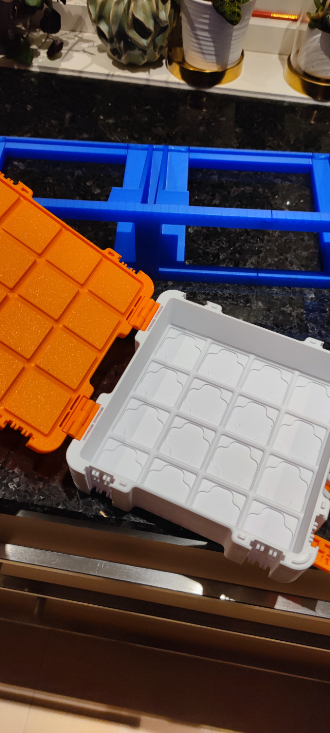 19" Rack frame for 2 x Gridfinity boxes