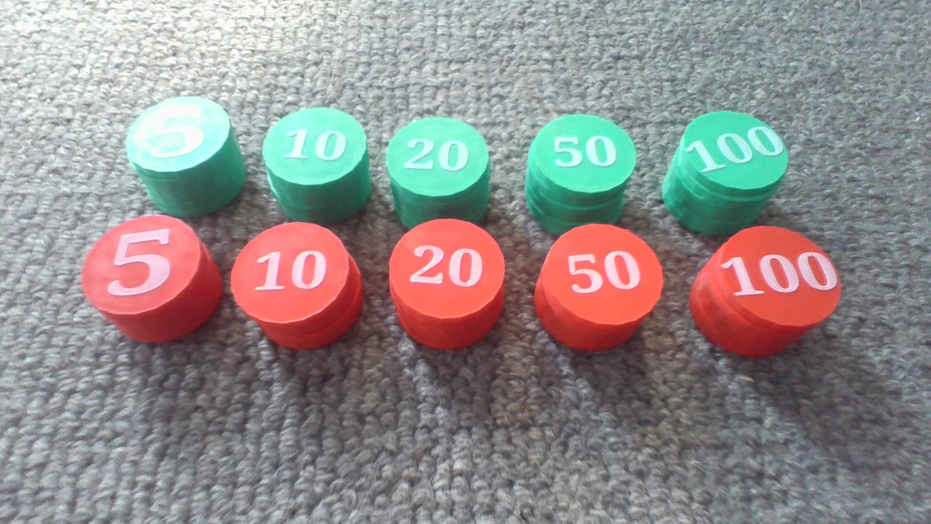 Poker Chips Multi-Coloured NO AMS