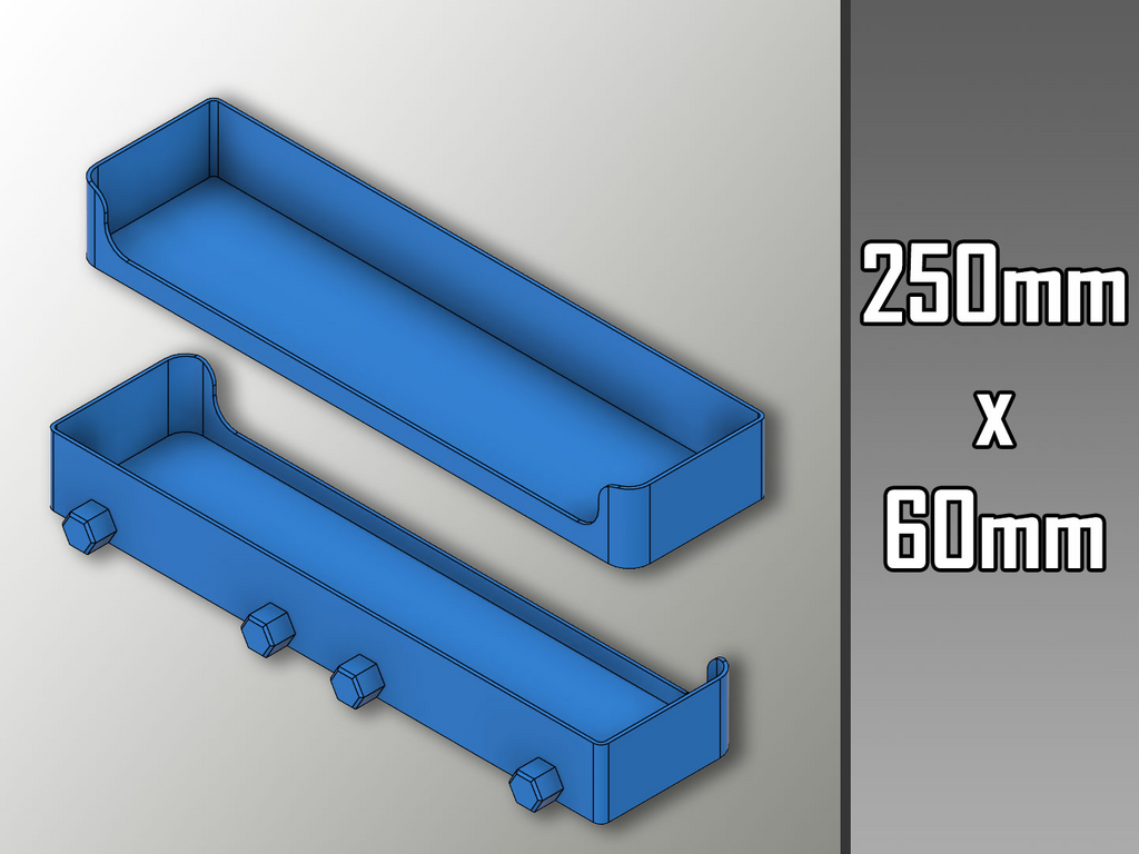 Set of 60mm Deep Shelves or Holders