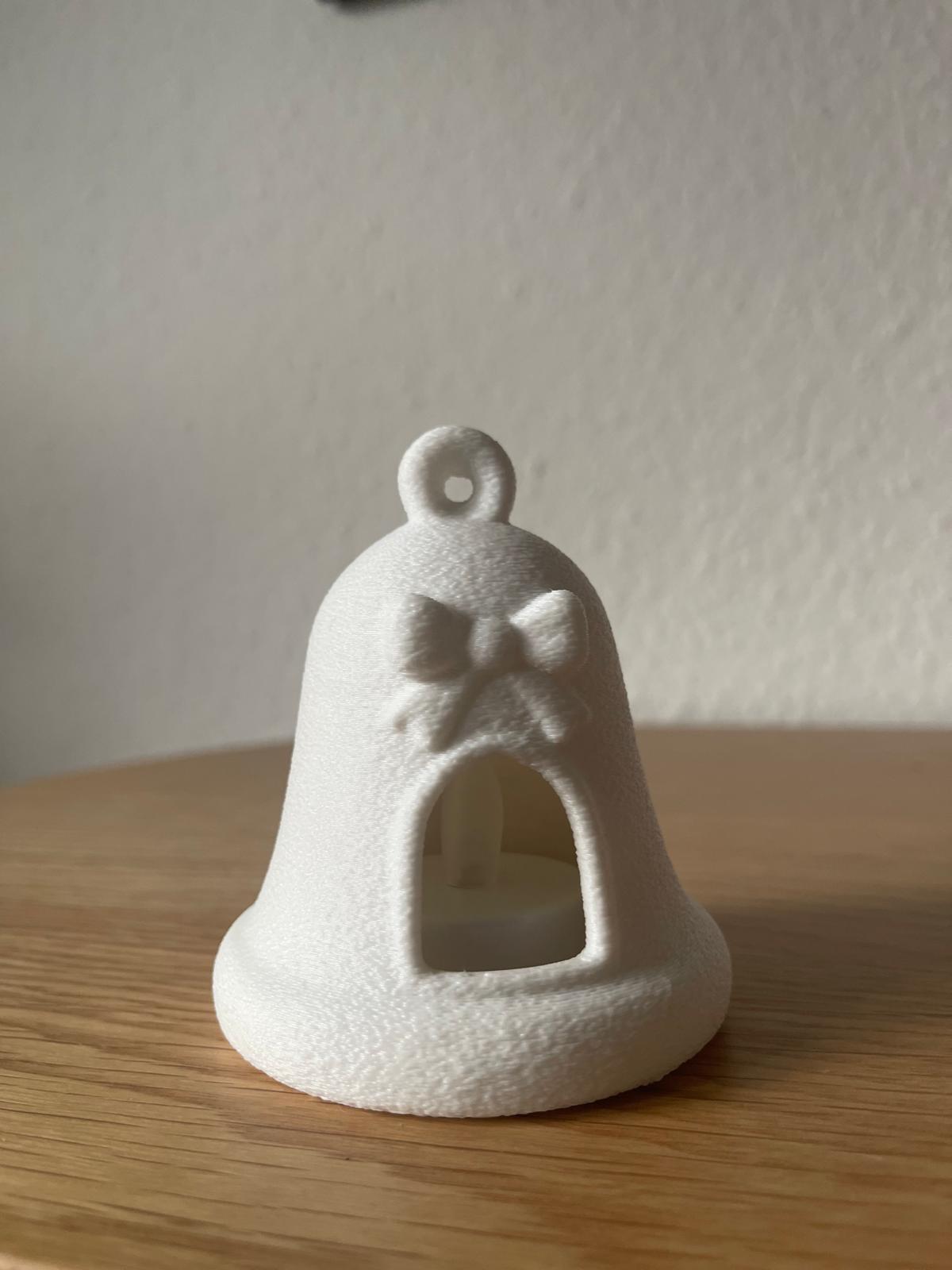 Glocke Teelicht für Weihnachten Winter Deko