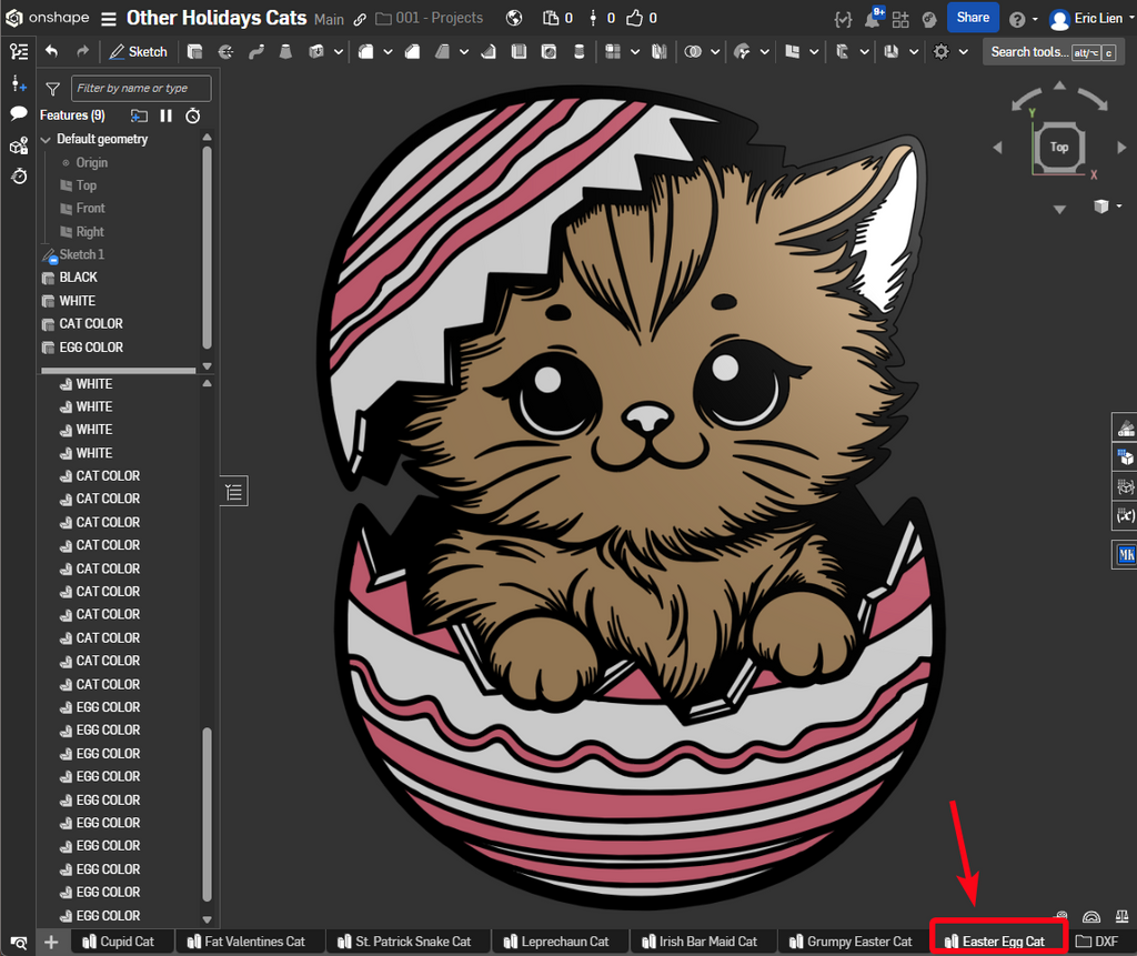 Easter Egg Cat