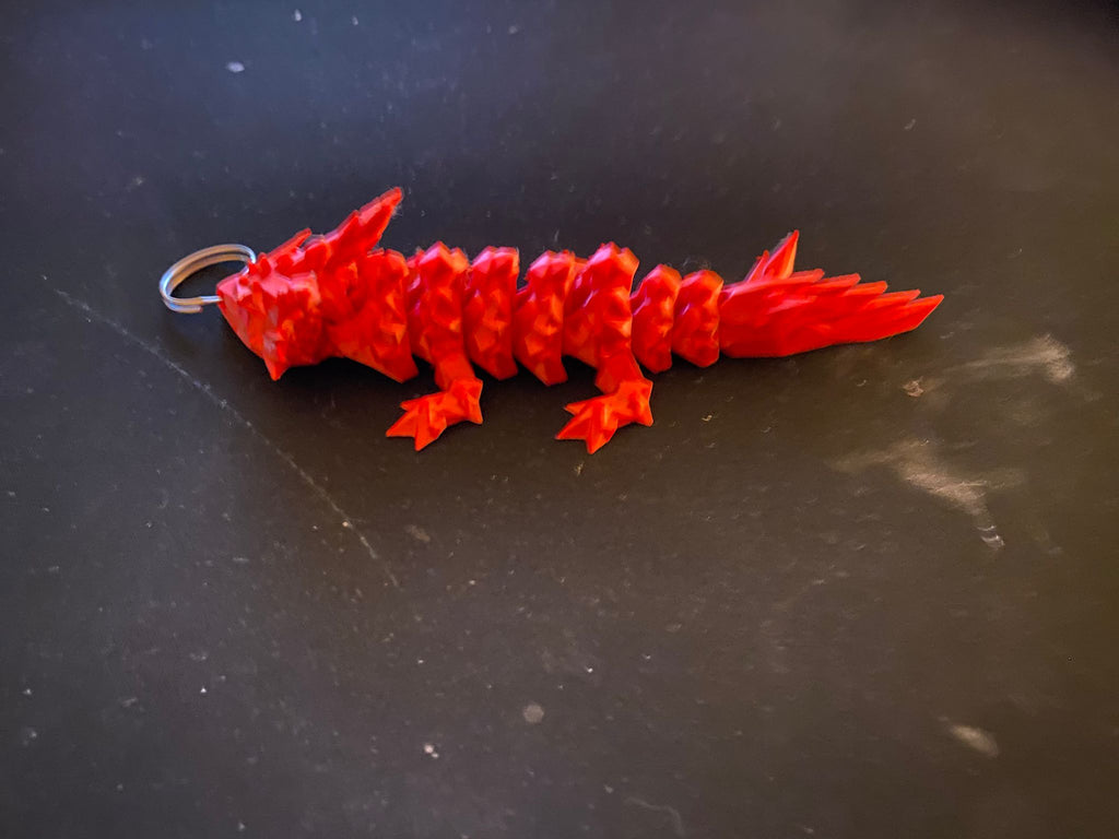 Articulated Crystal Dragon Keychain