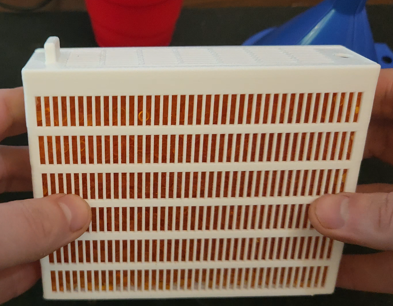 Yet Another Desiccant Box - Holds 250G Dry Desiccant - Sliding Lid with Screw Hole