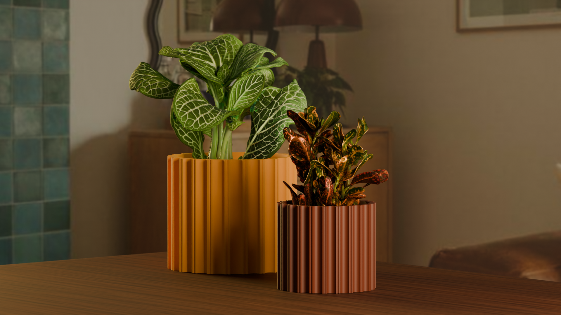 Mid Century Modern Planter (Free Commercial Use)