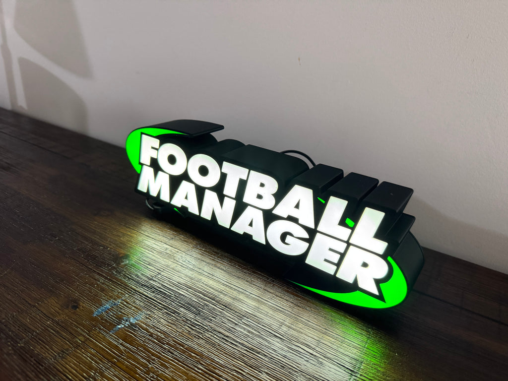 Football Manager - Light Up Logo / Sign