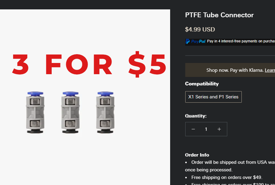 PTFE Coupler Corner & Wall Mount - No Supports