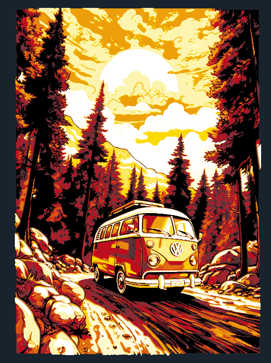 VW Bulli T1 Hueforge