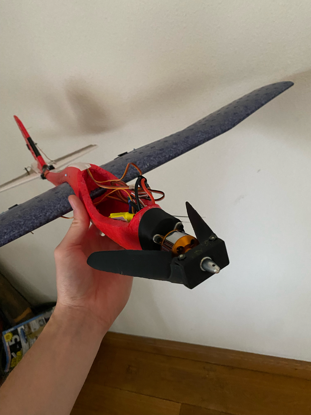 Foam glider brushless motor mount
