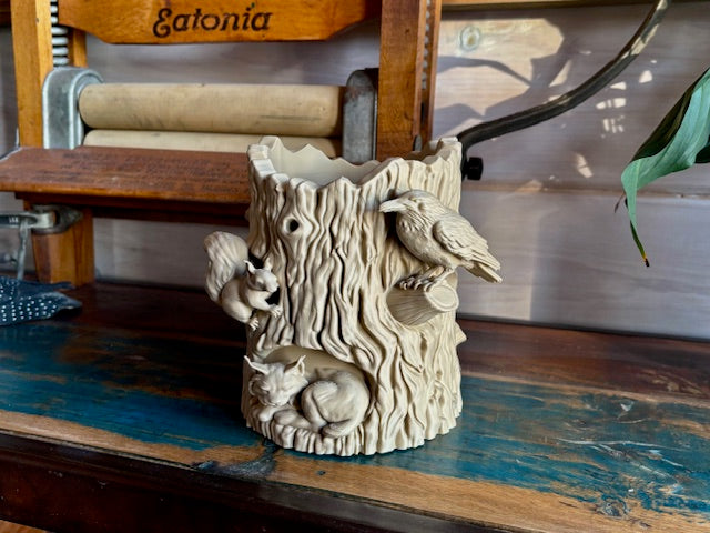 Woodland Sanctuary Tree Stump Planter