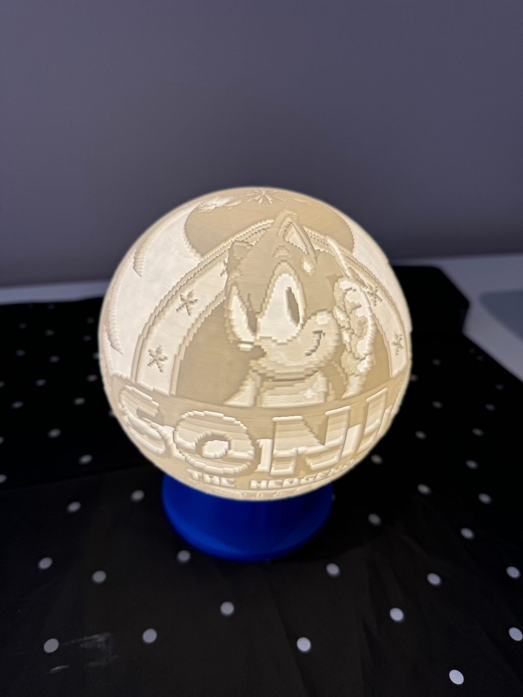Sonic the Hedgehog Lithophane lamp