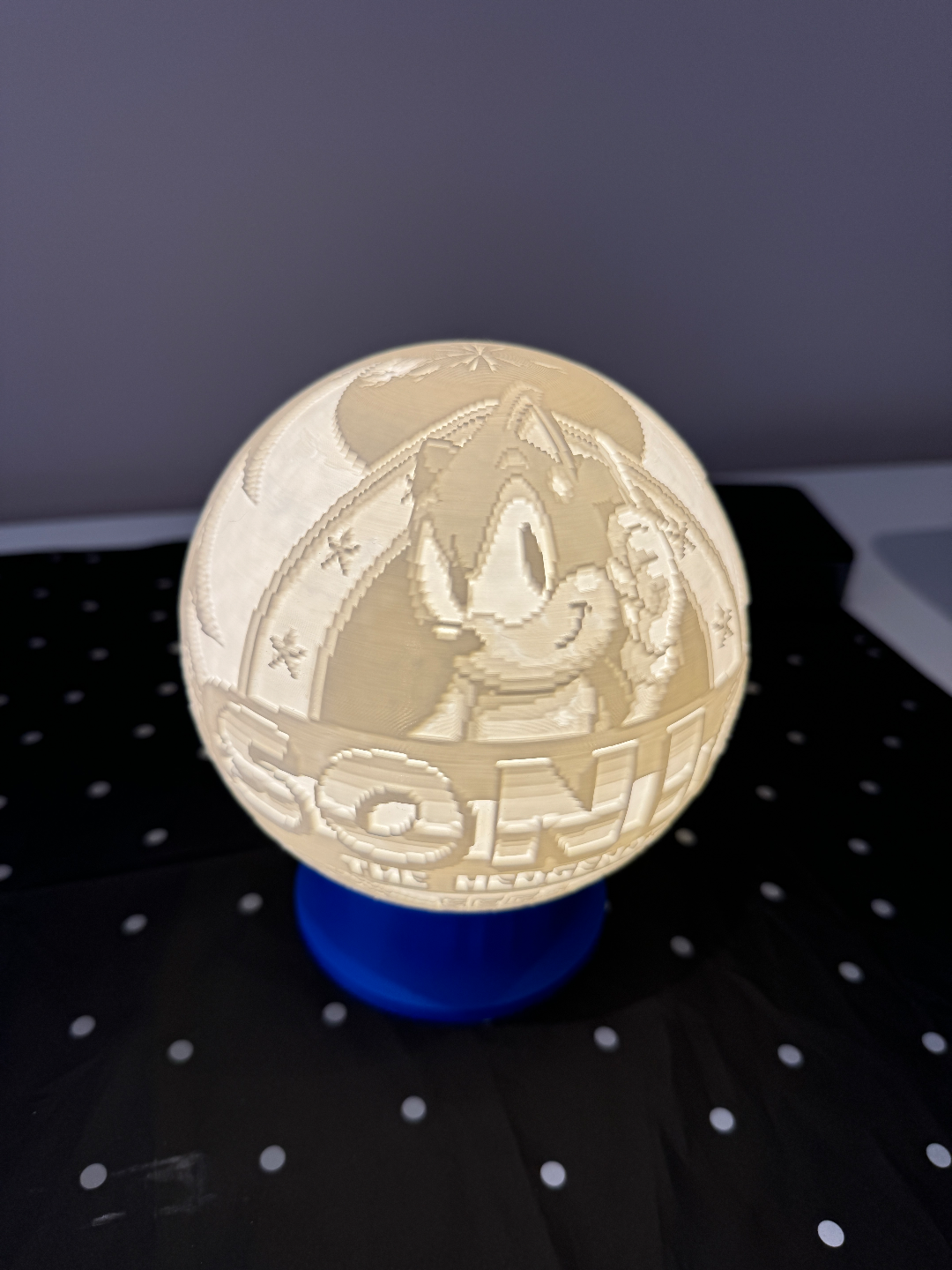 Sonic the Hedgehog Lithophane lamp