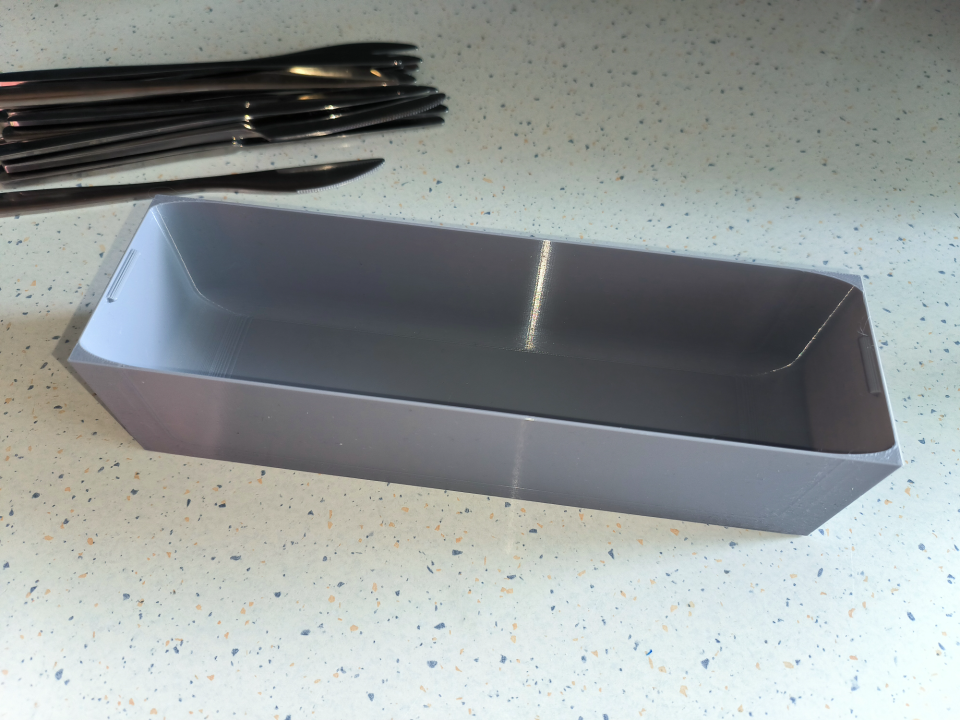 Inlay for RV cutlery box