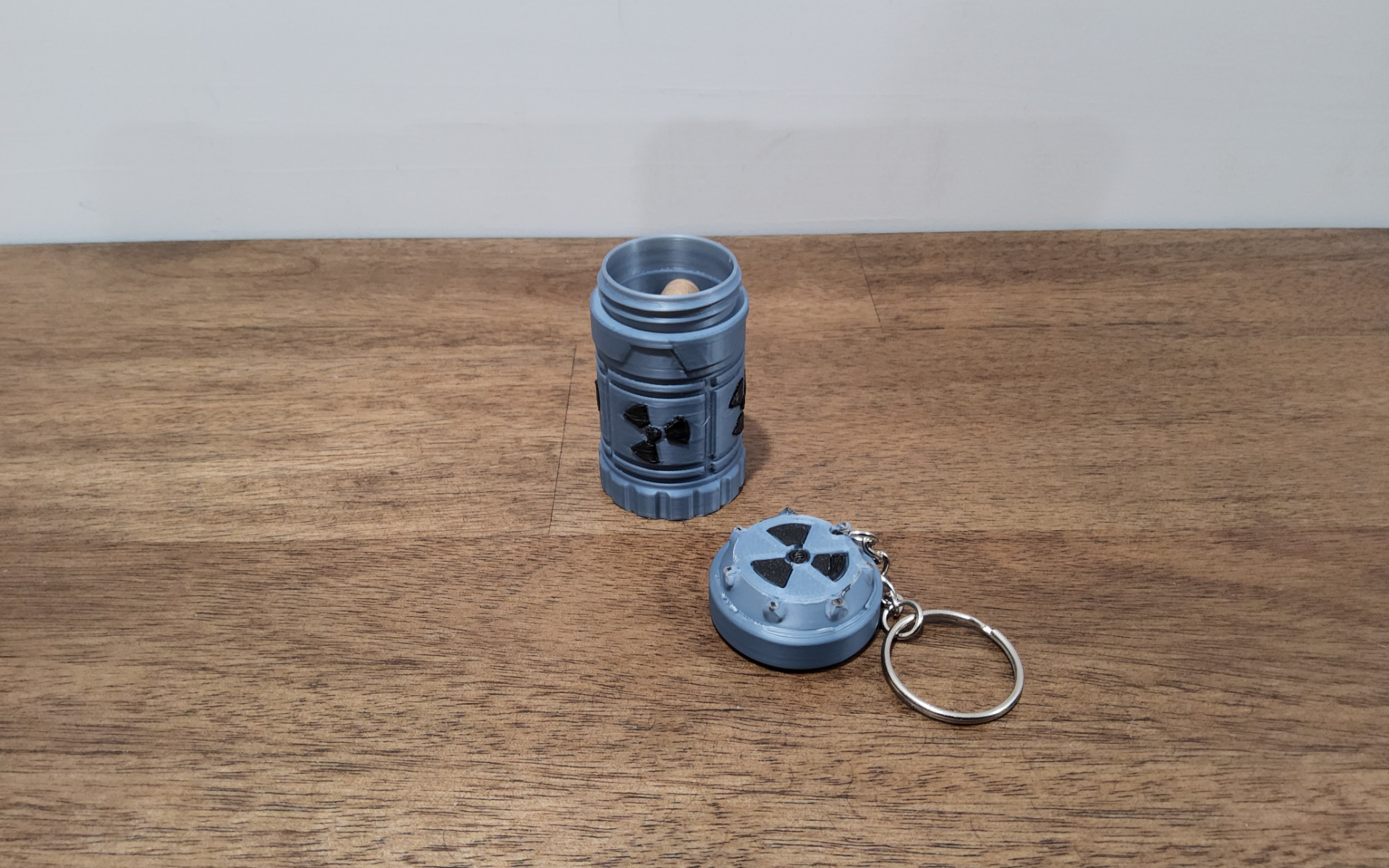 Nuclear pill container Keychain