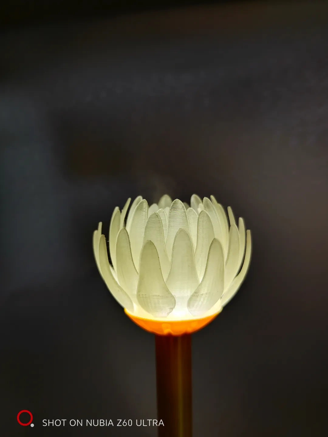 手持式莲花带灯光加湿香薰器