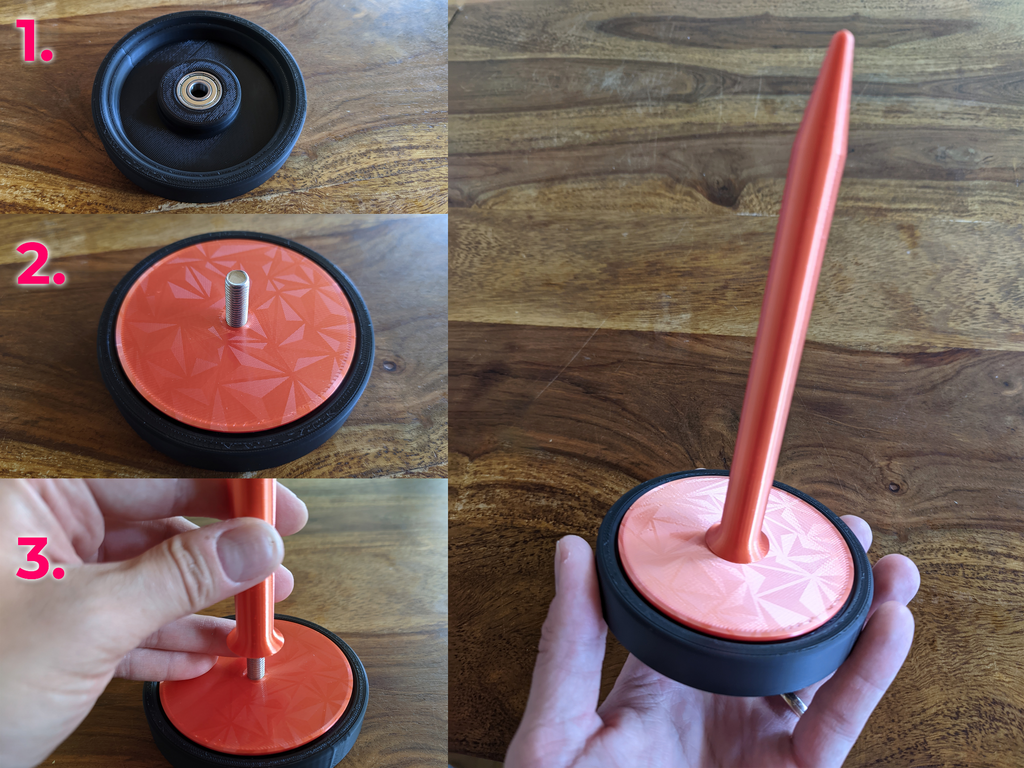 Yarn ball holder with ball bearing knitting gadget