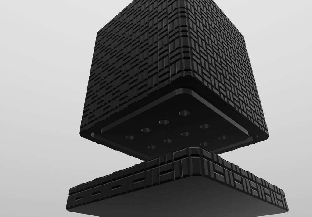 Square Basket Weave Planter with drainage