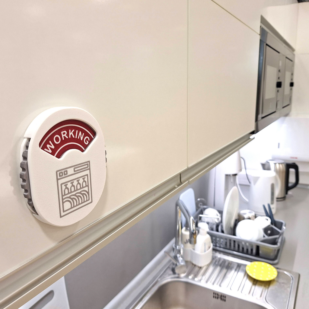 Rotating Dishwasher Status Indicator - 3 states