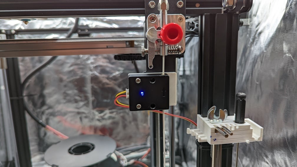 Ender 5 Filament Sensor Spacer/Mount w/Micro Swiss Dual Gear Extruder