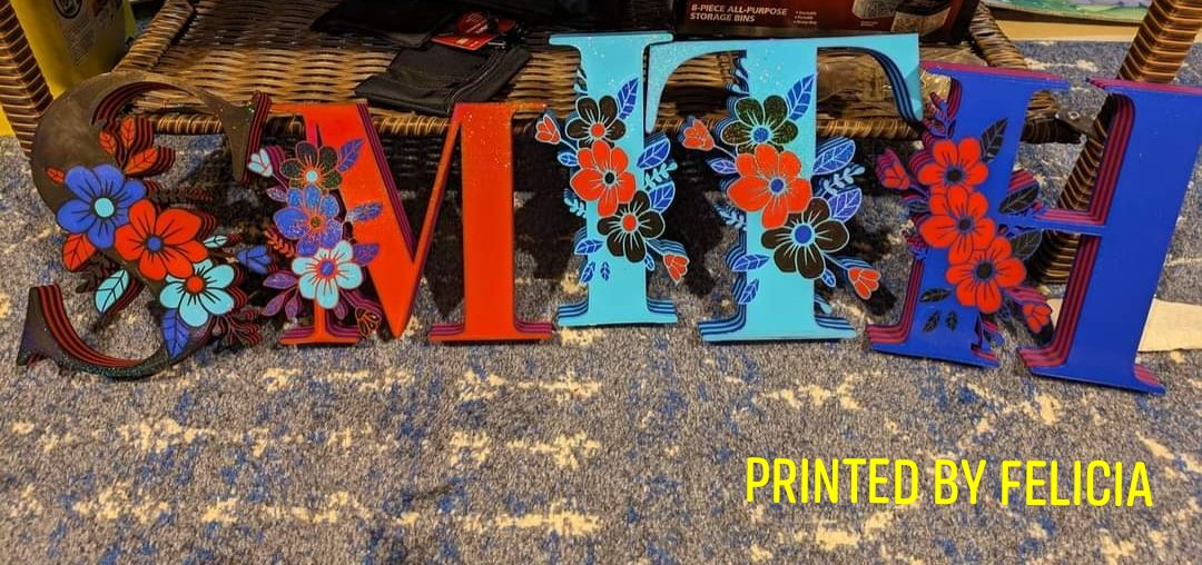 Alphabet Decor - Flowers