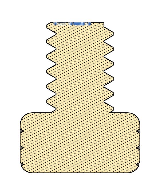 Thumb screw 10mm / 15mm and a thread