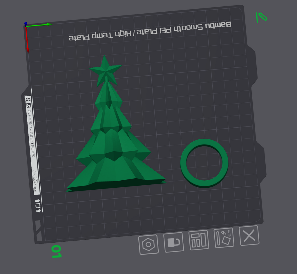 Christmas tree for brick wreath