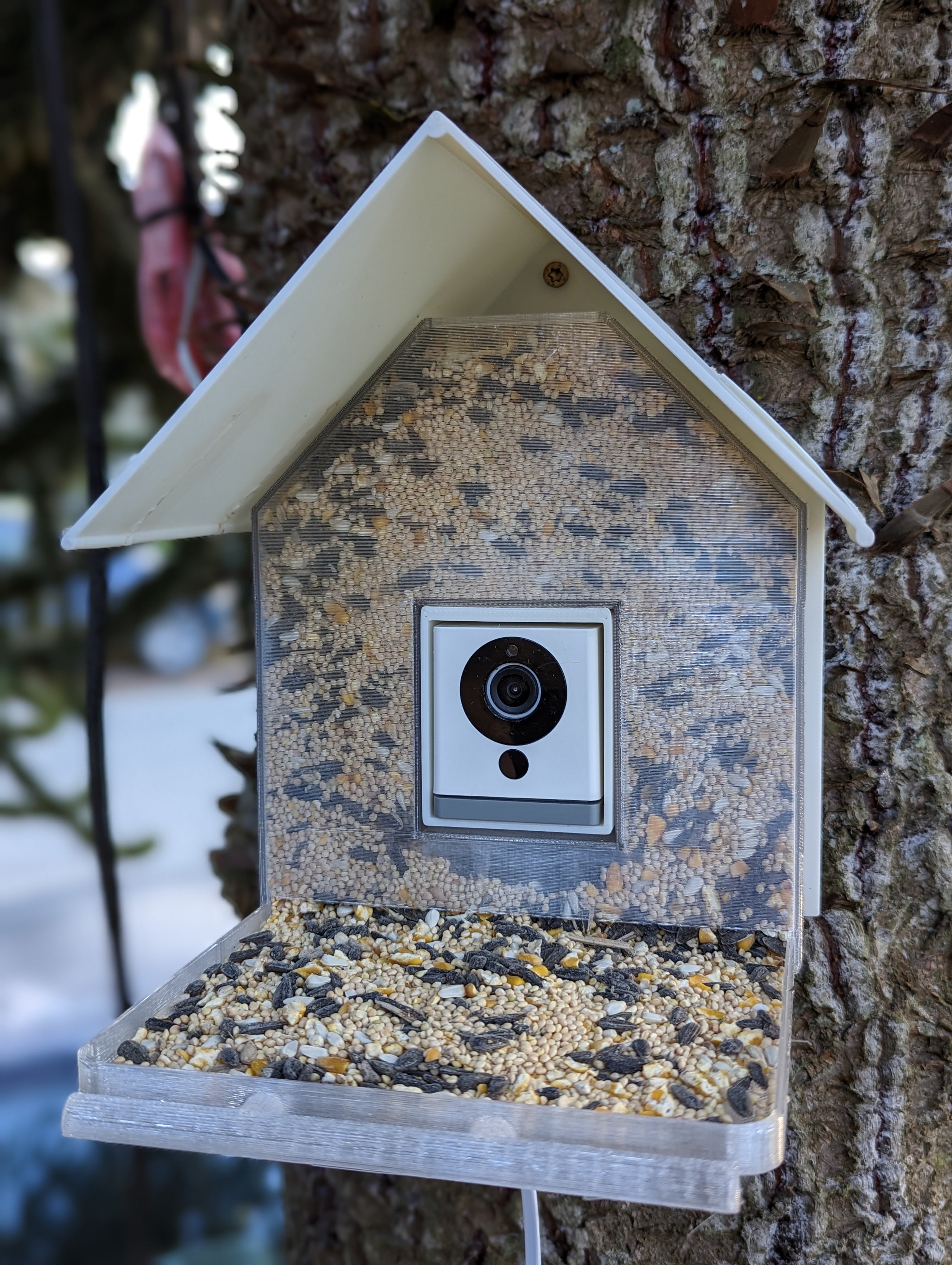 Parametric Bird Feeder For Wyze Cam and Similar