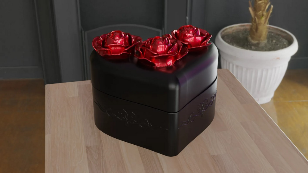 Heart-shaped Box with Roses