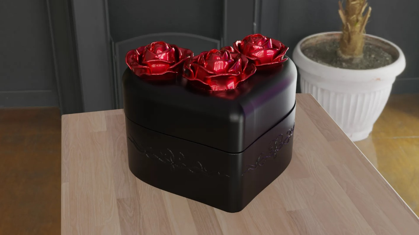 Heart-shaped Box with Roses