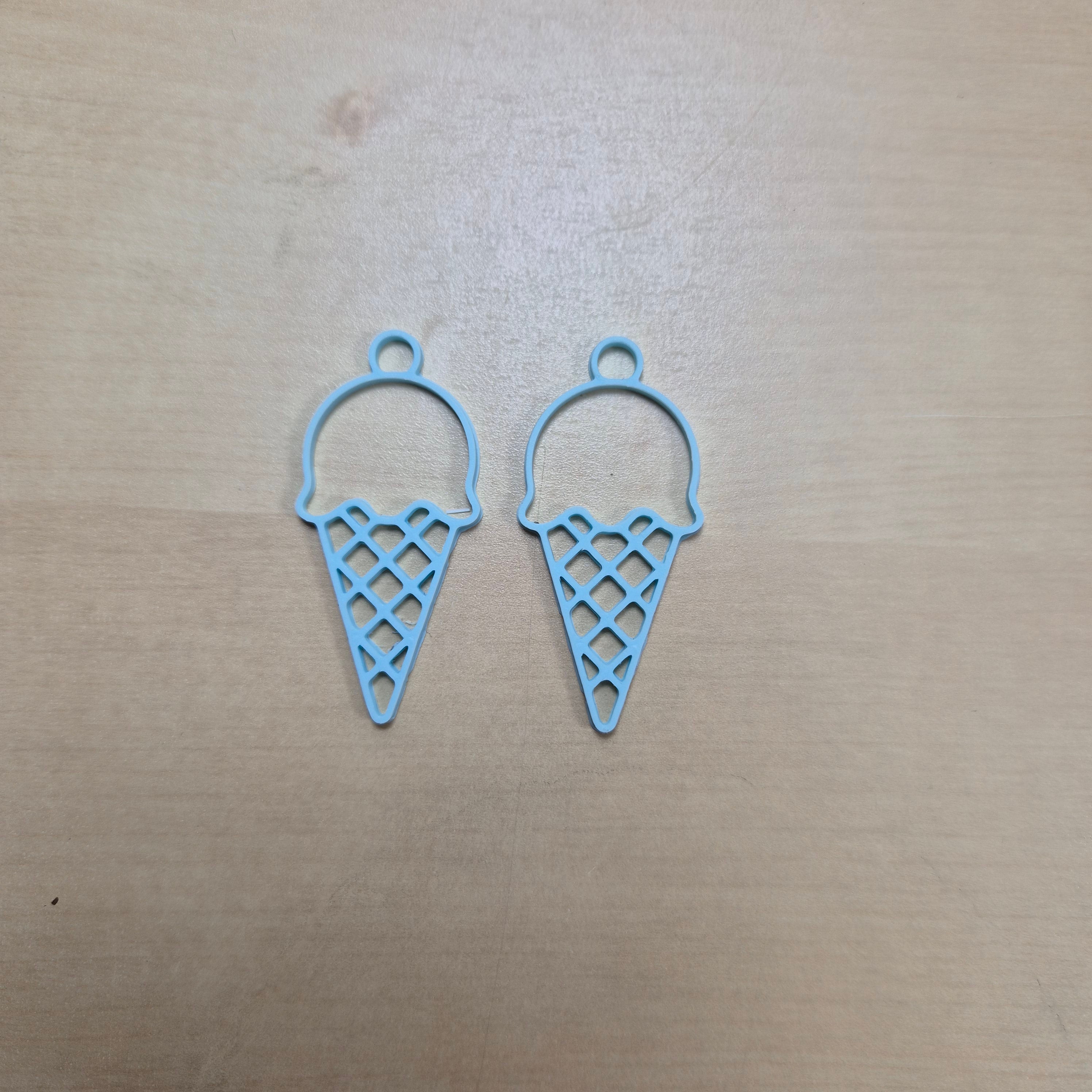 Earrings ice cream cone